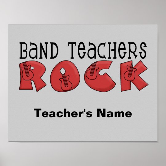 Band Teacher Customizable Poster | Zazzle.com