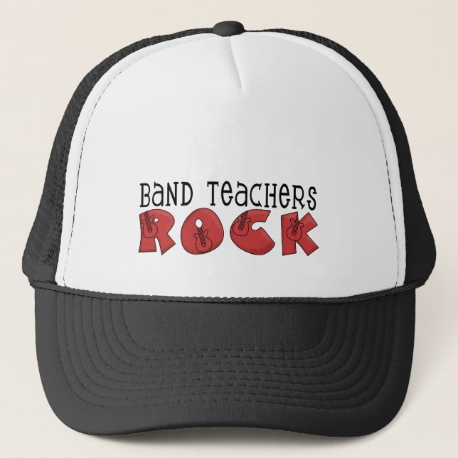 Band Teachers Rock Tshirts and Gifts Trucker Hat (Front)
