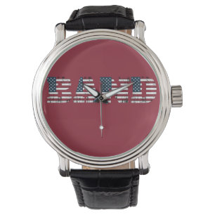 Band USA Flag Watch - Red