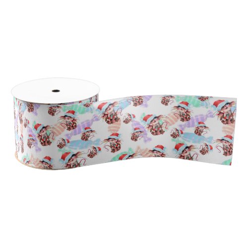 band with Christmas mouses Grosgrain Ribbon