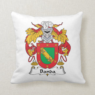 Banda Family Crest Throw Pillow