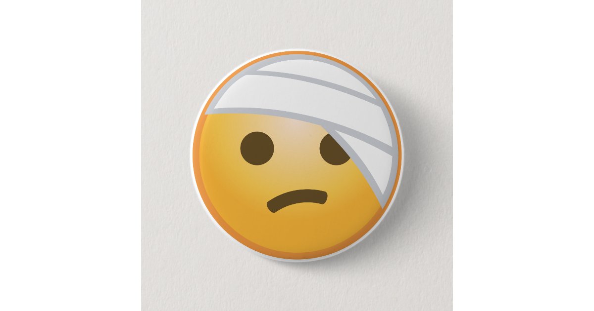 Bandage Face Emoji Button Zazzle