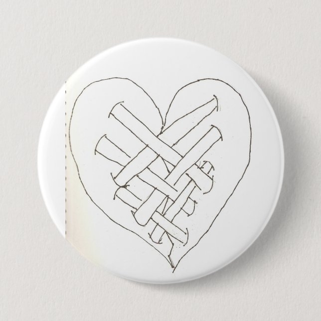 Bandaged Heart Button (Front)