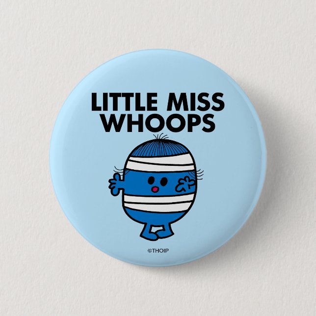 Bandaged Little Miss Whoops Pinback Button (Front)