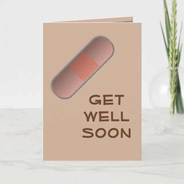 Bandaid Get Well Soon Card | Zazzle