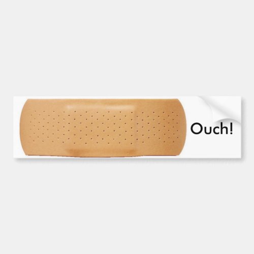 bandaid Ouch Bumper Sticker