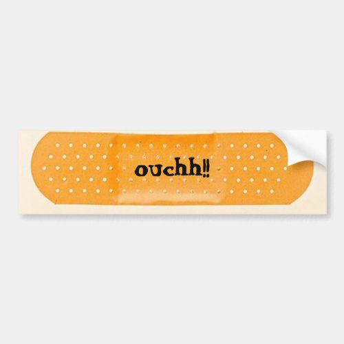 bandaid ouchh bumper sticker