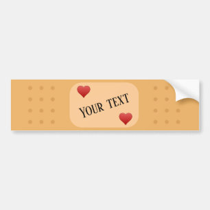 Bandaid patch plaster custom text car bumper sticker