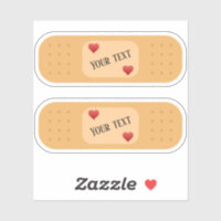 Bandaid patch plaster personalizable text Sticker
