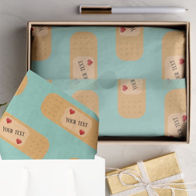 Bandaid patch plaster personalizable text  tissue paper (Creator Uploaded)