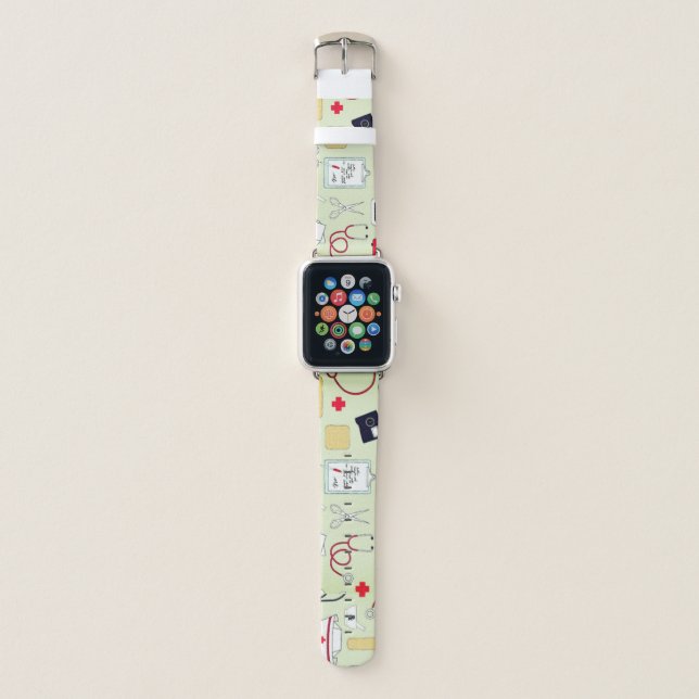 Bandaid/Stethoscope Nursing Apple Watch Band (Front)