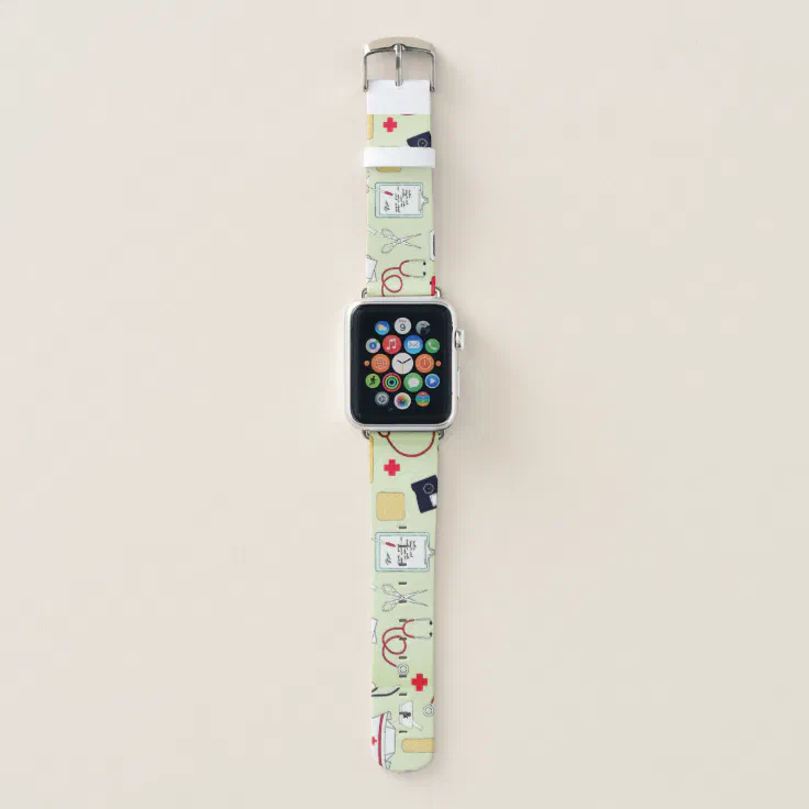 Bandaid/Stethoscope Nursing Apple Watch Band Zazzle