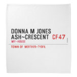 Donna M Jones Ash~Crescent   Bandana