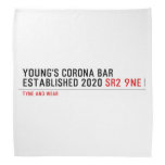 YOUNG'S CORONA BAR established 2020  Bandana