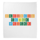 Pe|riodic
 t|a|b|l|e
 Writ|e|r  Bandana
