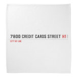 7800 Credit cards street  Bandana