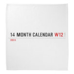 14 month calendar  Bandana