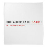 buffalo creek rd.  Bandana