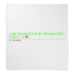 I am the master of my own universe! Street 34  Bandana