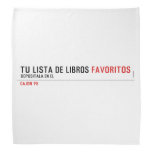 tu LISTA DE libros  Bandana