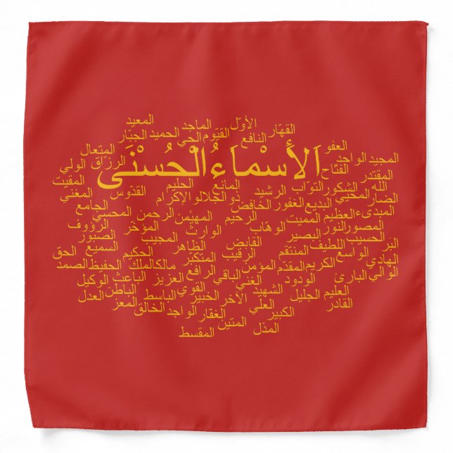 Bandana - 99 Names of Allah (Arabic) (Front)