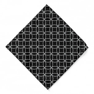 Bandana-Black & White Circles Bandana