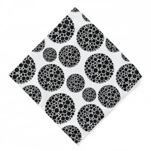 Bandana-Black & White Dots Bandana
