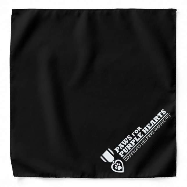 Bandana - black with white logo (Front)