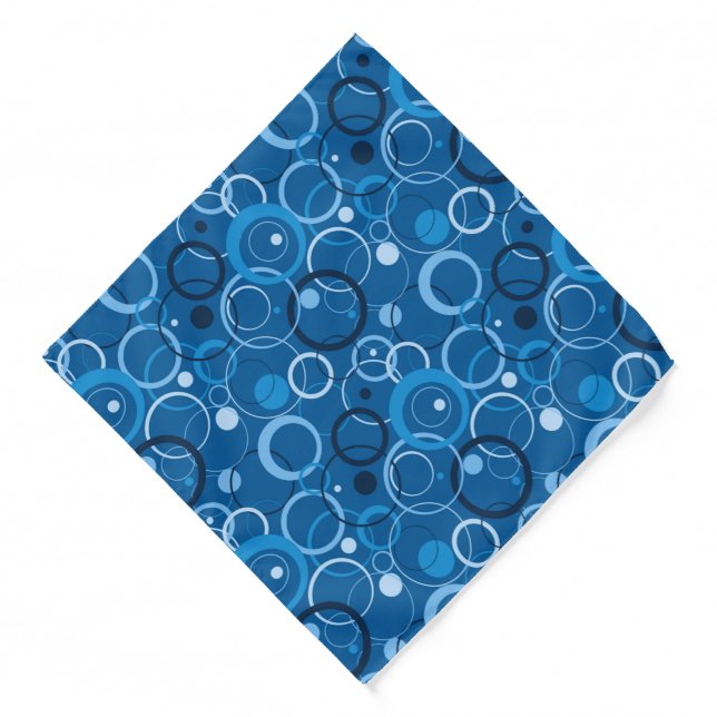 Bandana-Blue Circles Bandana (Front)