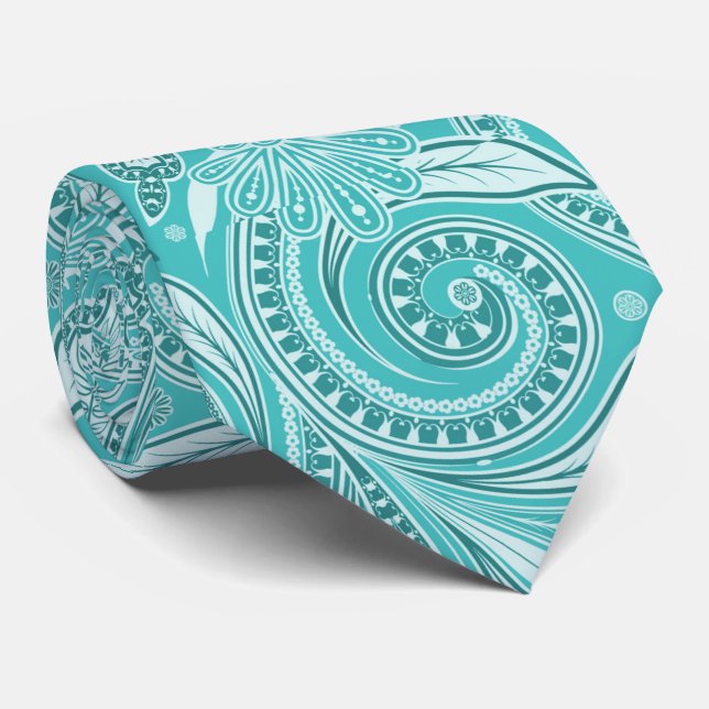 Bandana Blue Neck Tie (Rolled)