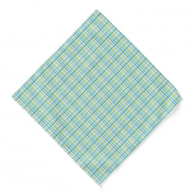 Bandana-Blue Plaid Bandana (Front)