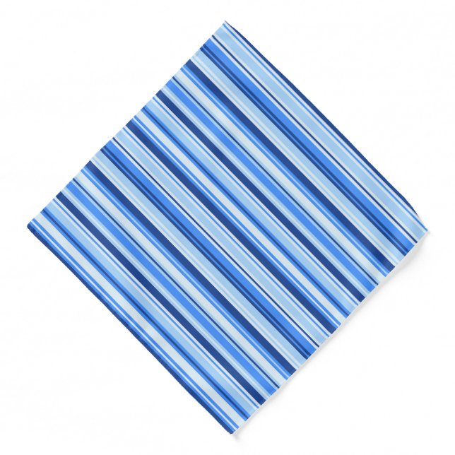 Bandana-Blue Stripes Bandana (Front)