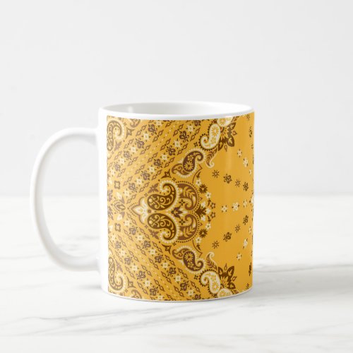 Bandana Boho Paisley Print Revival Coffee Mug