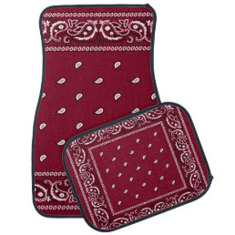 Bandana Burgundy Car Mats $85.05 per set of car m