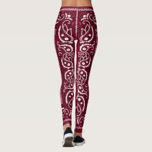 Bandana Burgundy Leggings