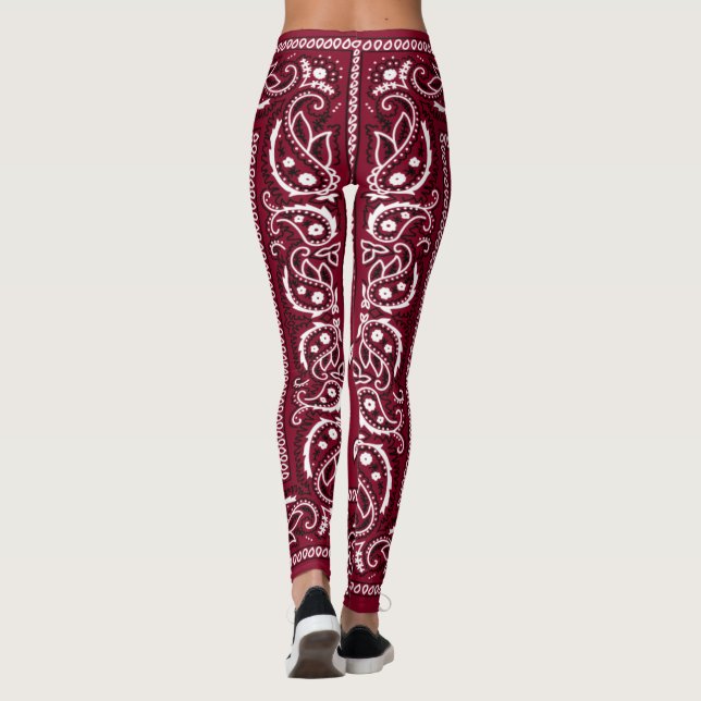 Bandana Burgundy Leggings (Back)