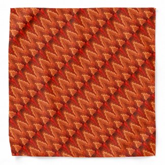 Bandana - Chevron Pattern in Browns and Red