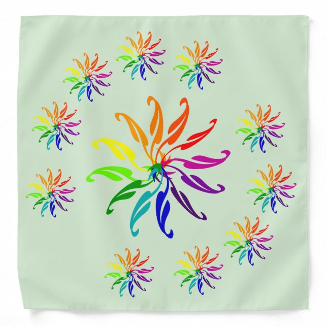 Bandana - Color Wheels in Circle (Front)