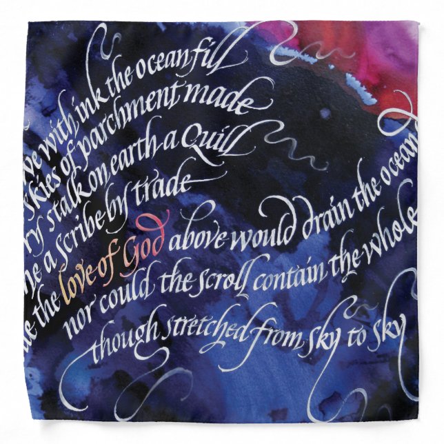 Bandana-expressive calligraphy-Love of God Bandana (Front)