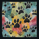 Bandana for your Pet<br><div class="desc">Give your pet some love with a new bandana,  with abstract paw prints</div>