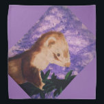Bandana funny ferret<br><div class="desc">A purple Bandana with the image of a ferret.</div>