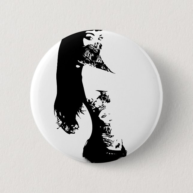 bandana girl button (Front)