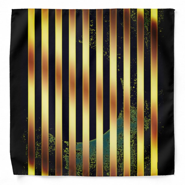 Bandana gold and black stripes. (Front)