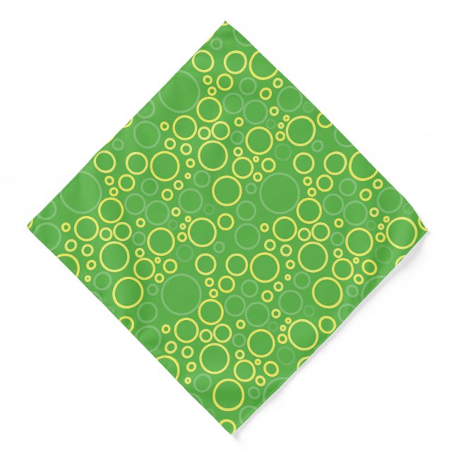 Bandana-Green Circles Bandana (Front)