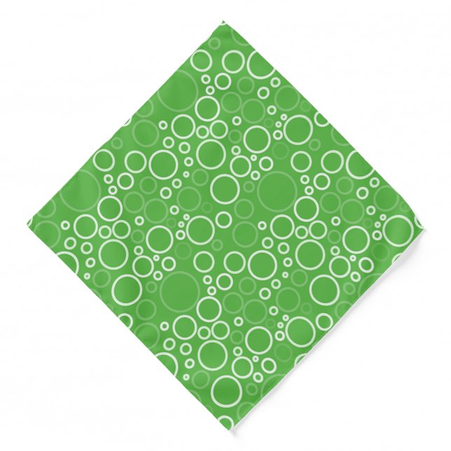 Bandana-Green Circles Bandana (Front)