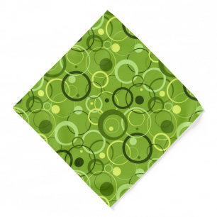 Bandana-Green Circles Bandana
