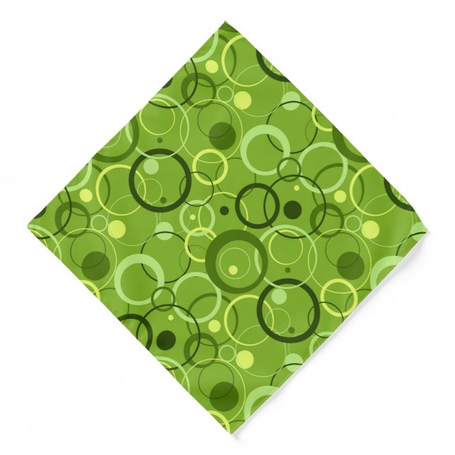 Bandana-Green Circles Bandana (Front)