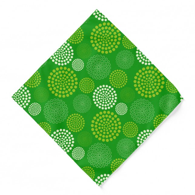 Bandana-Green Dots Bandana (Front)