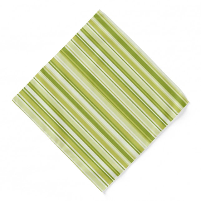 Bandana-Green Stripes Bandana (Front)