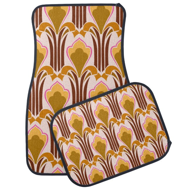 Bandana illustration. seamless pattern with paisle car floor mat (Set)